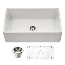 Houzer Ptg-4318-C Platus 33" Farmhouse Single Basin Fireclay Kitchen Sink - White
