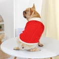 thumbnail image 6 of Homesteed Dog Sweater Small Dog Sweater Turtleneck Dog Sweater Cable Knit Dog Sweater Stretchable Pullover Warm Leash Hole Plaid Pet Clothes, 6 of 9
