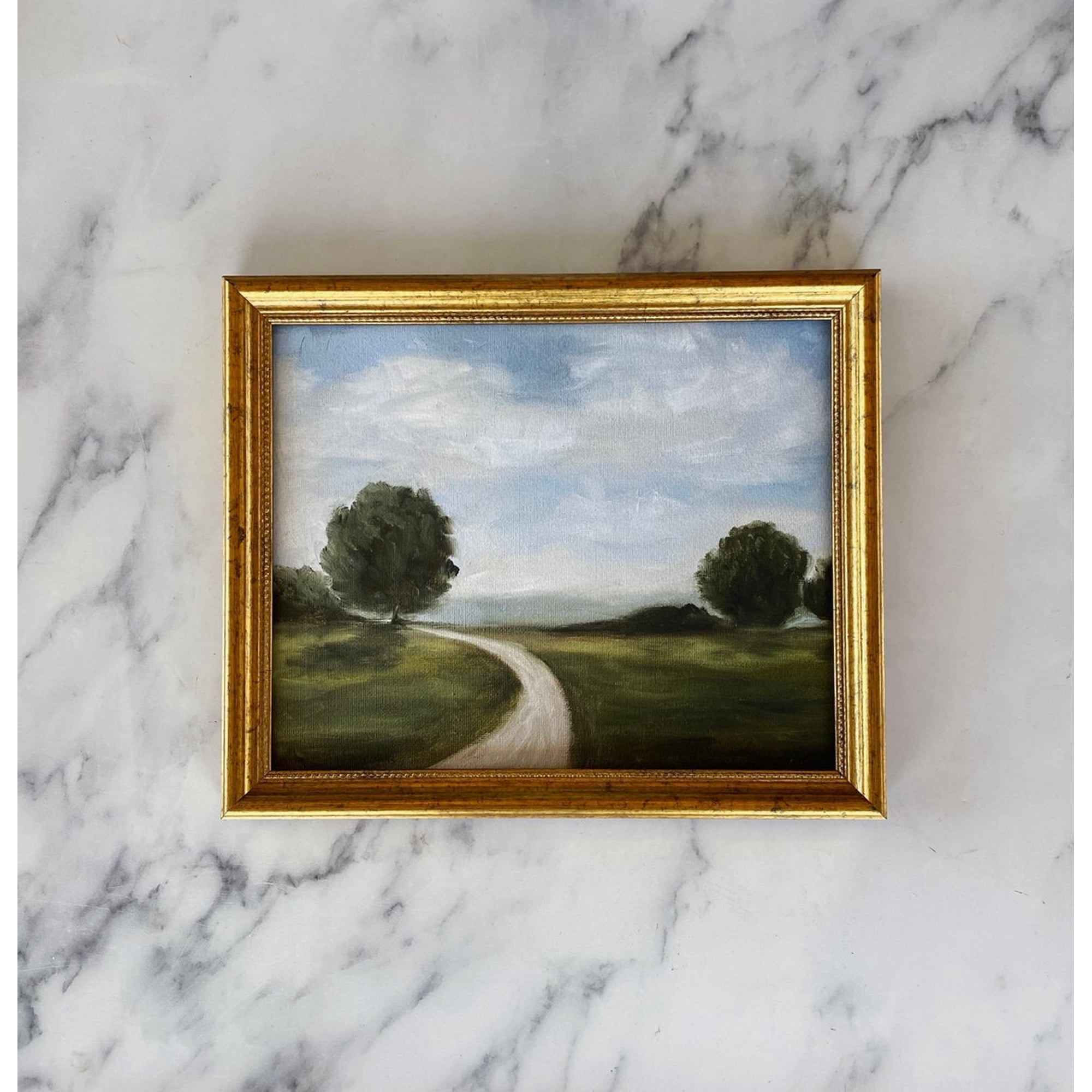 Sunday Walk Wall Art Print Countryside Mini Farm Small Landscape Living Room And Gallery Wall Decor