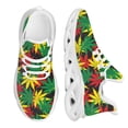 thumbnail image 1 of Zapatos planos con estampado de hojas de marihuana en 3D para mujer, zapatillas cómodas con cordones, calzado ligero, 1 of 6
