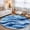 Blue, variant on Turquoise Coastal Bathroom Mat 2x3 FT, Non Slip Small Kitchen Mat, Modern Abstract Beach Waves Ocean Washable Soft Backed Front Door Throw Rug Non-Shedding Indoor Outdoor Doormat for Entryway Sink