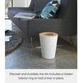 thumbnail image 2 of Yamazaki Home Trash Can - Two Styles, Ash, Steel + Wood, Round, 1.85 gallons, 7 liters, Conceals Trash Liners, Lid, No Assembly, 2 of 5