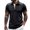 Black, variant on Men's Shirts European Solid Color Lapel Button Open Collar Comfortable Business Casual Short Sleeve Shirt Loose Fit Stylish Breathable Soft Fabric Men's Oversized Tshirts Workout T-Shirt