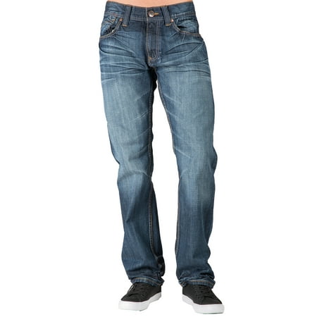 Level 7 Men's Relaxed Straight Premium Denim Jeans Handcrafted Faded ...