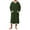 Army Green, variant on Mens Hooded Bathrobe Winter Warm Fleece Lined Sleep Gowns Soft Flannel Nightgown Long Sleeve Sleep Shirt with Pocket