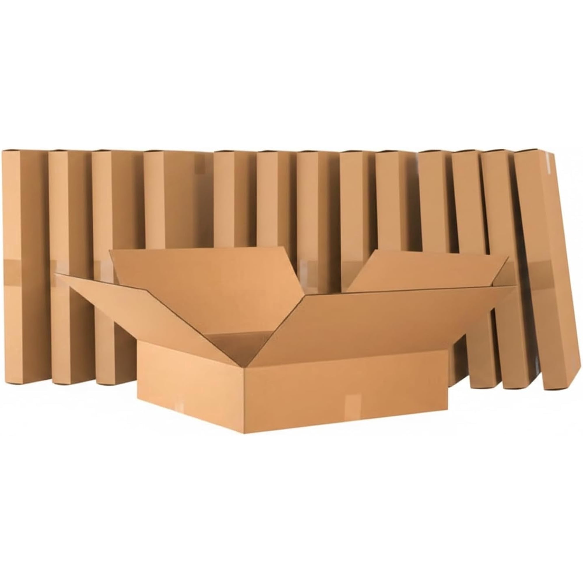 (Pack of 10) - Shipping Boxes 24 L x 24 W x 6 H Corrugated Cardboard Box for Packing Moving and Storage