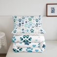 thumbnail image 5 of Homewish Cute Dog Paws Full Size Comforter Sets,Kawaii Pet Theme Bedding Comforter Set,White,Polkadot Reversible,3-Piece,1 Comforter and 2 Pillowcases, 5 of 7