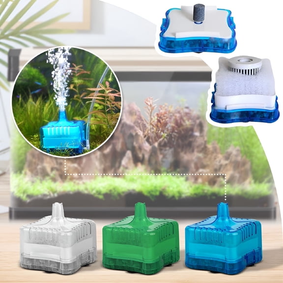 ACDANC Mini Aquarium Air Stone with Bubble Maker and Filtration Effect, Fish Tank Water Oxygen Stone for Improved Circulation and Aquatic Health in Aquariums, for Pet Lovers | Plastic, White
