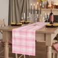 thumbnail image 2 of Table Runners 72 Inches Long Dress Scarves, Pink Plaid Farmhouse Kitchen Table Runner, Coffee Tablerunners, Modern Art Checkered Farmhouse 14x72 Inch, 2 of 9