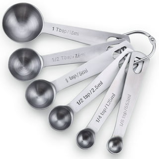 Nstezrne Measuring Spoons Set, Mini Spoon Tiny Spoon, Small spoons for  Spice Jars, 1/8, 1/16, 1/32, 1/64 Teaspoon Measuring Spoon, 5 Tiny Mini