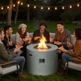 thumbnail image 5 of 32" Round Propane Fire Pit Table, 50,000 Btu Gas Fireplace, Csa Approved Outdoor Heater For Patio, Garden & Dining, 5 of 11