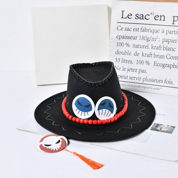 Sombrero de paja del rey Luffy de One Piece, igual que el de Junior Rojo Baace, accesorios de cosplay de animación de vaquero, sombrero de vaquero.