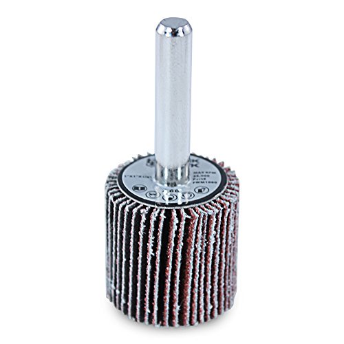 1" x 1" x 1/4" Shank Mounted Flap Wheels, 120 Grit Aluminum Oxide - 5 Pack