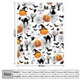 thumbnail image 2 of Throw Blanket Halloween Pumpkin, Soft and Lightweight Flannel Blankets, Warm Cozy All Seasons Fleece Blankets for Sofa Bed 100*150 (Spider Webs Black Bats, 2 of 7