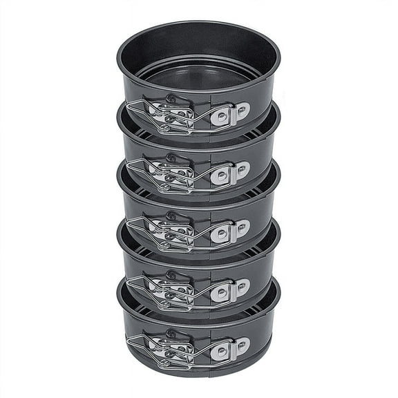 Cake Pan Set - Pack Of 5 Nonstick Round Baking Pans with Removable Bottom, for Mini Cheesecakes