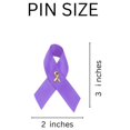 thumbnail image 3 of Pancreatic Cancer Awareness Purple Satin Ribbon Pins, 3 of 4