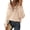 Beige, variant on Womens Sweaters Fall Winter Clothes Long Sleeve Button Down Ruffle Crew Neck Casual Knitted Pullover Tops