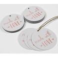 thumbnail image 4 of Inkdotpot Pack Of 50 Made With Love Text Favor Paper Tags Craft Real Rose Gold Foil Hang Tags, 4 of 6