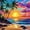 Colorful 2, variant on jejeloiu Silhouette Beach Sunset Full Size Comforter Sets For Girls,Palm Tree Print Bedding Comforter Set,Orange Black,Black Reversible,3pcs,1 Comforter and 2 Pillowcases