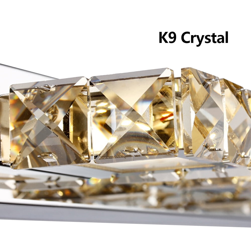 LED Crystal Front Mirror Toilet Wall Lamp Make-Up Vanity Light Bathroom Modern 85-265V 12W 62*5*11cm for Bathrooms, Bedrooms, Study Rooms