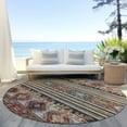 thumbnail image 6 of Addison Rugs Chantille Indoor/Outdoor Transitional Global Paprika Washable Round Rug, 8' x 8', 6 of 6