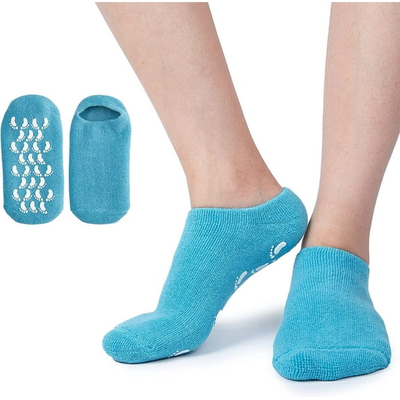 Gel Spa Sock Moisturizing Cotton Silicon Moisturize Soften Repair Cracked Skin Beauty Foot Care for Dry Feet Skin Treatment Silicone Socks Infused with Vitamins Essential Oils