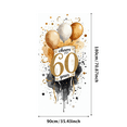 thumbnail image 3 of Glamorous Glittery 60 Years Celebration Banner Backdrop Party Supplies for 60th Birthday Decorations Photography Props Party Background Decors, 3 of 8