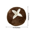 thumbnail image 3 of Cute Tomato & Mushroom Shaped Throw Pillow | 17.71In Home Decor Sofa Cushion | Soft Cotton Plush for Living Room & Bedroom | Red, Brown, Yellow Options, 3 of 6
