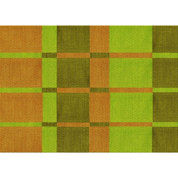 Ahgly Company Machine Washable Indoor Rectangle Transitional Pistachio Green Area Rugs, 5' x 8'
