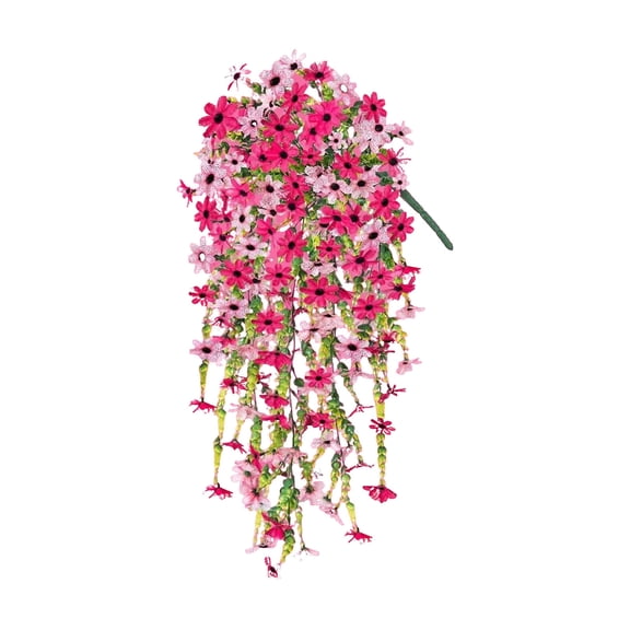 Btomtd Fake Flowers Orchid and Violet Vines for Hanging Decoration, 30 Inch Indoor & Outdoor Wedding Silk Flowers (Pink)