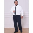 thumbnail image 2 of DARING DIVA Men's Big Tall Dress Shirts Long Sleeve Button Down Office Shirt XL White, 2 of 7