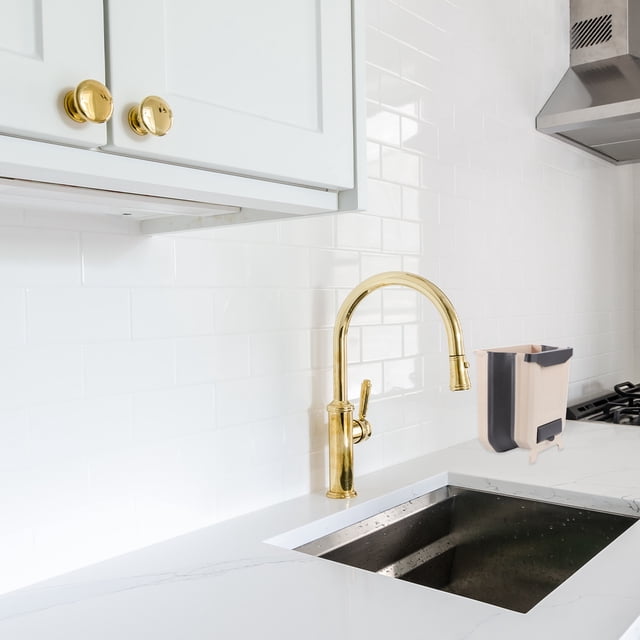 FENGGUIQU 1Ud Práctico Para Basura De Cocina Colgante En Puerta Beige Y Ahorra Espacio