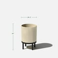 thumbnail image 4 of Veradek Demi Series Raised 12" Plastic-Stone Planter - (Sand/Black, 1 Pack), 4 of 9