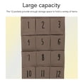 thumbnail image 3 of 12 Pockets Hanging Organizer, Attractive And Durable, Large Capacity, Space Saving, Easy Installation, Versatile Design,  And Solid Wood Material, 37 X 73cm Size For, 3 of 8