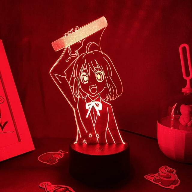 Luz nocturna LED 3D Toradoras Kushiedas Minori que cambia de color