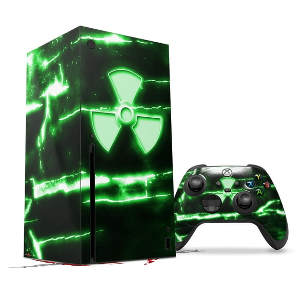 WraptorSkinz Skin Wrap compatible with the 2020 XBOX Series X Console and Controller Radioactive Green (XBOX NOT INCLUDED)