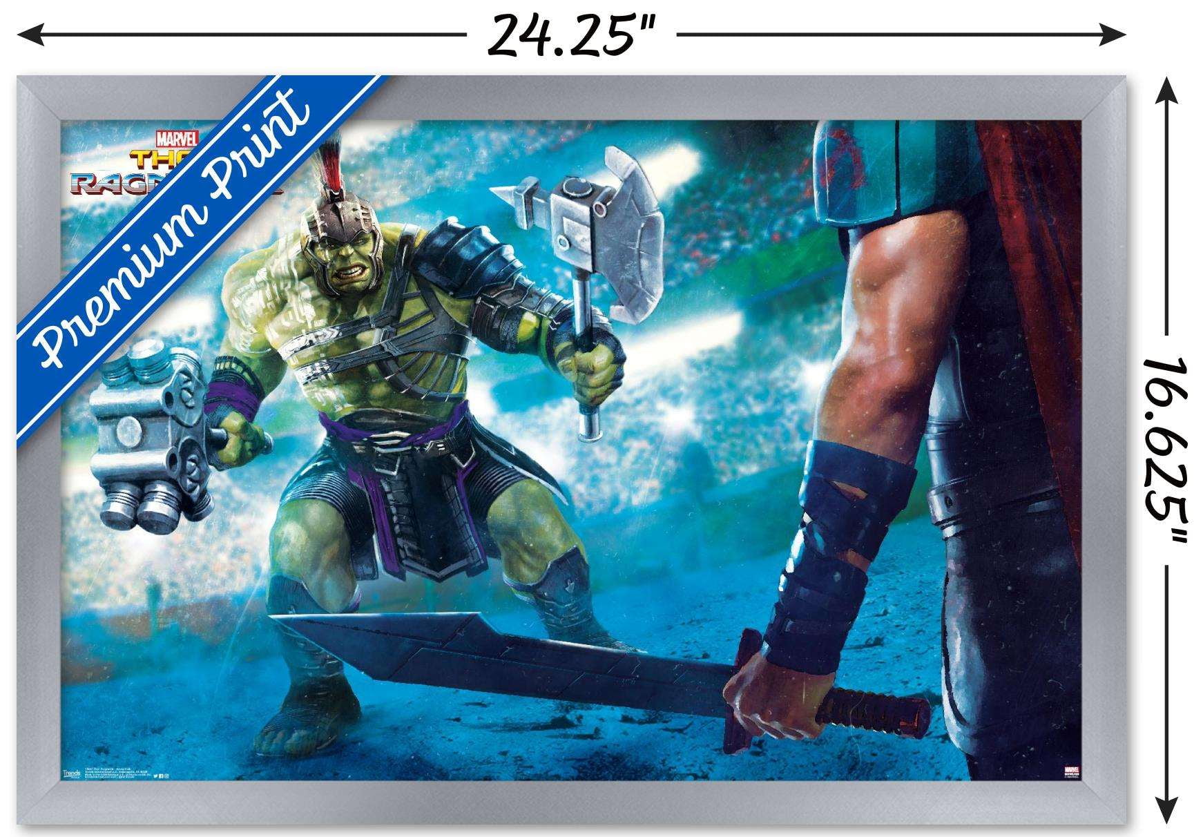 Marvel Cinematic Universe - Thor - Ragnarök - Arena Hulk Wall Poster, 14.725" x 22.375", Framed