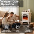 thumbnail image 6 of 15-Inch White Vintage Integrated Electric Fireplace Heater, 6 of 6