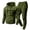 Army Green, variant on Delconic Mens Two Piece Fleece Hoodie and Straight Leg Pants Set Casual Pullover Sweatshirt and Elastic Waist Trousers Coffee XL