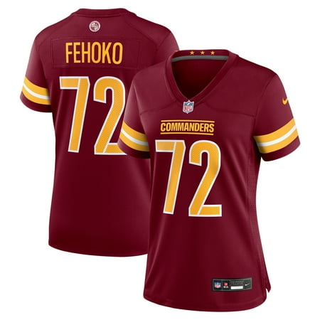 Women's Nike Viliami Fehoko Jr. Burgundy Washington Commanders Team Game Jersey