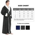 thumbnail image 6 of Mens Robe: AMITOFO Cozy Warm Soft Plush Fleece Robes for Men Long Length - Thick Winter Spa Bathrobe for Men Gifts with Pocket Gray, M, 6 of 8