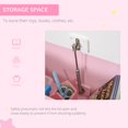 thumbnail image 3 of Pink MDF & Pinewood Toy Box Storage Chest with Pneumatic Lid - Kids' Room Organizer, 23.5" x 11.8" x 19.8" - Versatile Seating & Storage Solution, 3 of 7