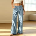 thumbnail image 2 of Drses Fall Winter Flowy Loose Palazzo Pants for Women, High Waist Striped Casual Lounge Trousers, Versatile Wide Leg Slacks for Travel Vacation Casual Daily Outfits Multi Neutral Stripes, 2 of 8