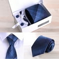thumbnail image 2 of Bangcool Necktie Box Set Formal Pocket Handkerchief Tie Bar Clip Party Cufflinks for Man, 2 of 6