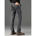 thumbnail image 5 of Pantalones vaqueros elásticos para hombre, pantalones vaqueros elásticos para hombre, pantalones de trabajo elásticos, rectos, de algodón, de invierno, tallas grandes, ropa de otoño barata de lujo, 5 of 5