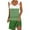 Green, variant on Mini Dresses for Women 2024 Plus Size Comfort Printed Sleeveless V-Neck Dress