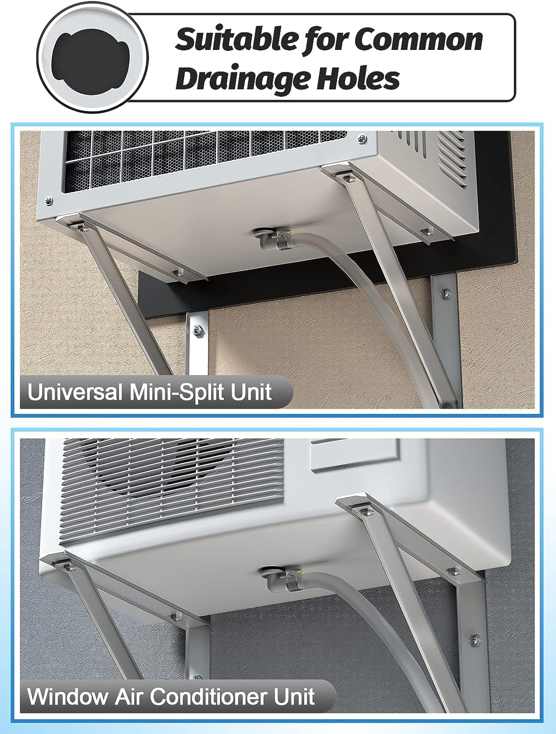 Window AC Drainage Kit 2 Pack AC Kit 3 Ft - Universal Air Conditioner ...