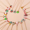 thumbnail image 2 of Collares de Navidad con dijes esmaltados, corona de árbol de ciervo, campana de bastón de caramelo, collar de Papá Noel, joyería de moda para fiesta de navidad, regalos, 1 ud., 2 of 4