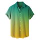 thumbnail image 1 of Camisas Para Hombre Manga Larga De AlgodóN Camisas casuales para hombre Camisas de playa con botones de manga corta Camisas de verano tropical (Green, XXL), 1 of 3