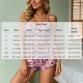 thumbnail image 3 of Jowdiw Women Pajama Set Print Cami Shorts Set Bow Decor Ruffle Hem Lounge Sleepwear Two Piece Home Wear, 3 of 6